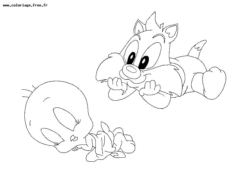 Dibujo para colorear: Tweety and Sylvester (Dibujos animados) #29268 - Dibujos para Colorear e Imprimir Gratis