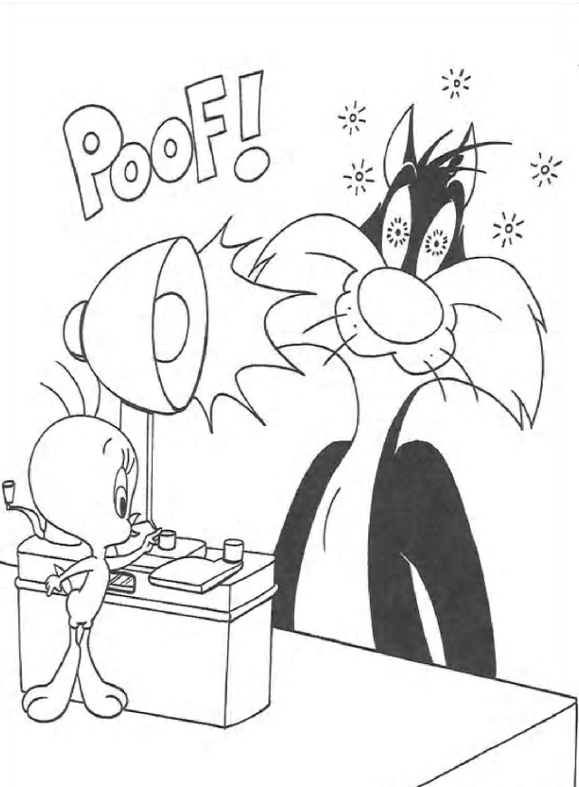 Dibujo para colorear: Tweety and Sylvester (Dibujos animados) #29355 - Dibujos para Colorear e Imprimir Gratis