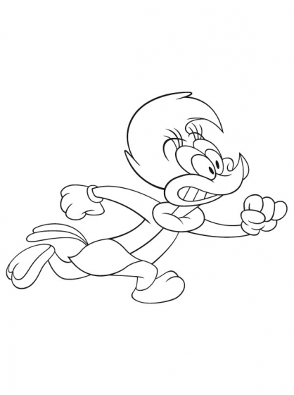 Dibujo para colorear: Woody Woodpecker (Dibujos animados) #28447 - Dibujos para Colorear e Imprimir Gratis