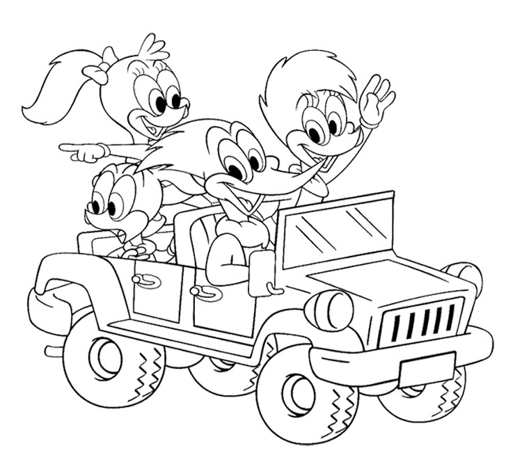 Dibujo para colorear: Woody Woodpecker (Dibujos animados) #28476 - Dibujos para Colorear e Imprimir Gratis