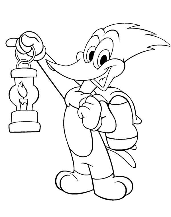 Dibujo para colorear: Woody Woodpecker (Dibujos animados) #28516 - Dibujos para Colorear e Imprimir Gratis