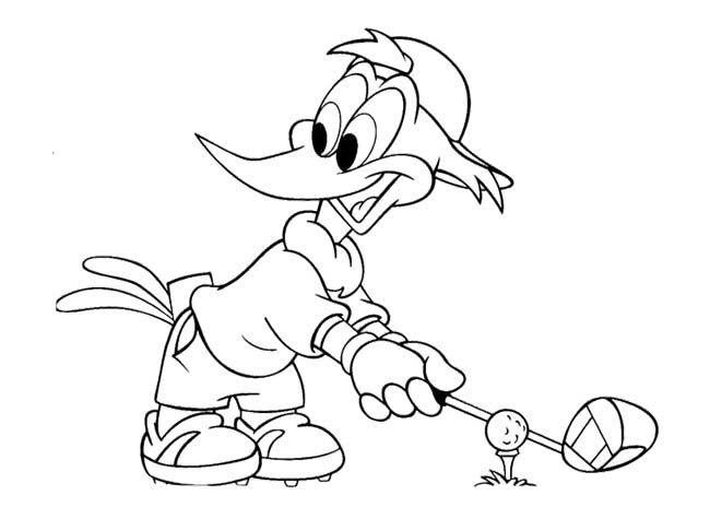Dibujo para colorear: Woody Woodpecker (Dibujos animados) #28530 - Dibujos para Colorear e Imprimir Gratis