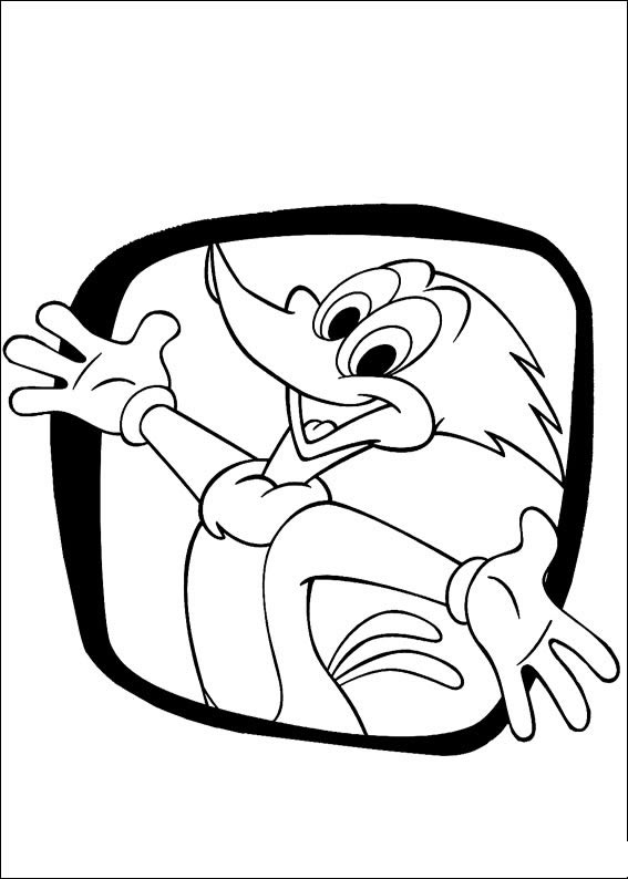 Dibujo para colorear: Woody Woodpecker (Dibujos animados) #28536 - Dibujos para Colorear e Imprimir Gratis