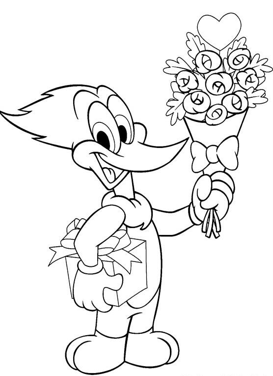 Dibujo para colorear: Woody Woodpecker (Dibujos animados) #28586 - Dibujos para Colorear e Imprimir Gratis