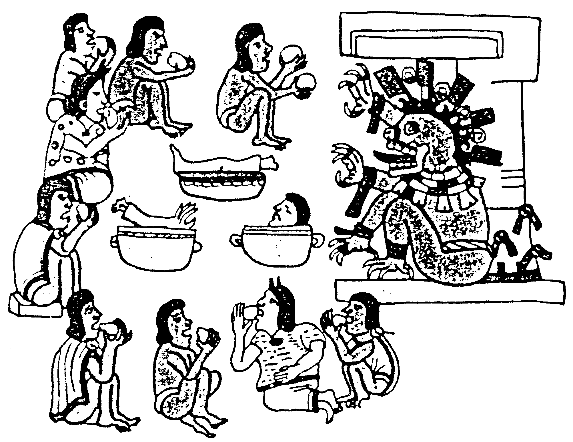 Dibujo para colorear: Mitología azteca (Dioses y diosas) #111622 - Dibujos para Colorear e Imprimir Gratis