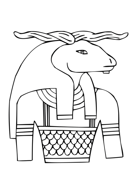 Dibujo para colorear: Mitología egipcia (Dioses y diosas) #111167 - Dibujos para Colorear e Imprimir Gratis