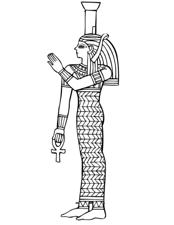 Dibujo para colorear: Mitología egipcia (Dioses y diosas) #111229 - Dibujos para Colorear e Imprimir Gratis