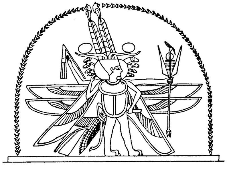 Dibujo para colorear: Mitología egipcia (Dioses y diosas) #111231 - Dibujos para Colorear e Imprimir Gratis