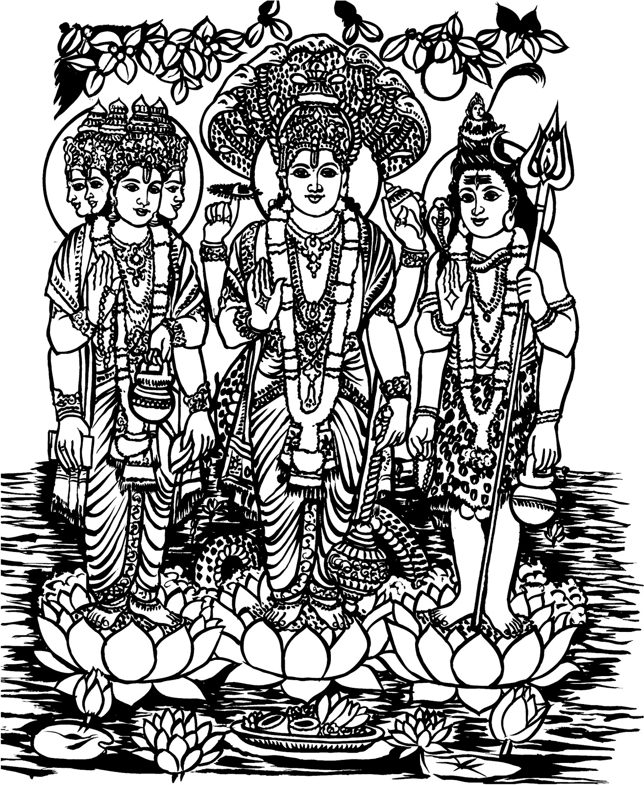 Dibujo para colorear: Mitología hindú (Dioses y diosas) #109212 - Dibujos para Colorear e Imprimir Gratis