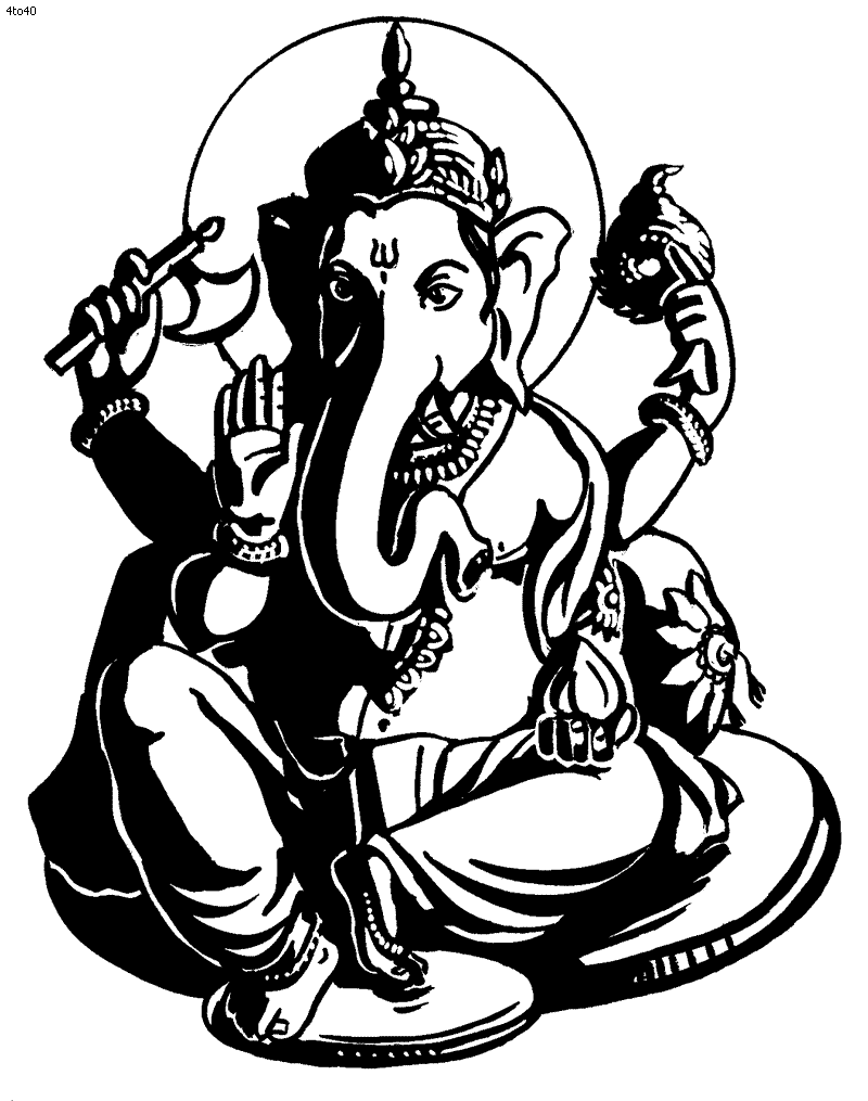 Dibujo para colorear: Mitología hindú (Dioses y diosas) #109226 - Dibujos para Colorear e Imprimir Gratis