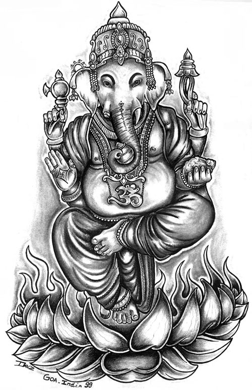 Dibujo para colorear: Mitología hindú (Dioses y diosas) #109233 - Dibujos para Colorear e Imprimir Gratis