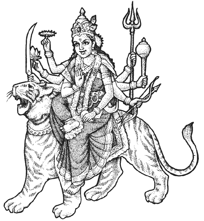 Dibujo para colorear: Mitología hindú (Dioses y diosas) #109285 - Dibujos para Colorear e Imprimir Gratis