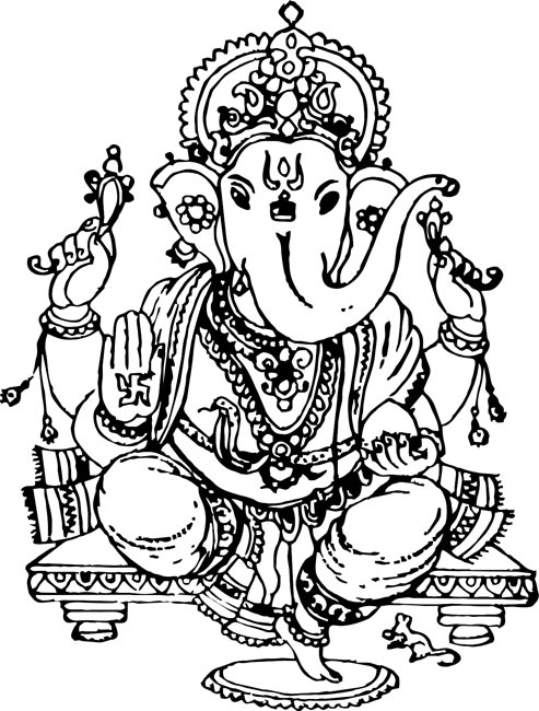 Dibujo para colorear: Mitología hindú (Dioses y diosas) #109288 - Dibujos para Colorear e Imprimir Gratis