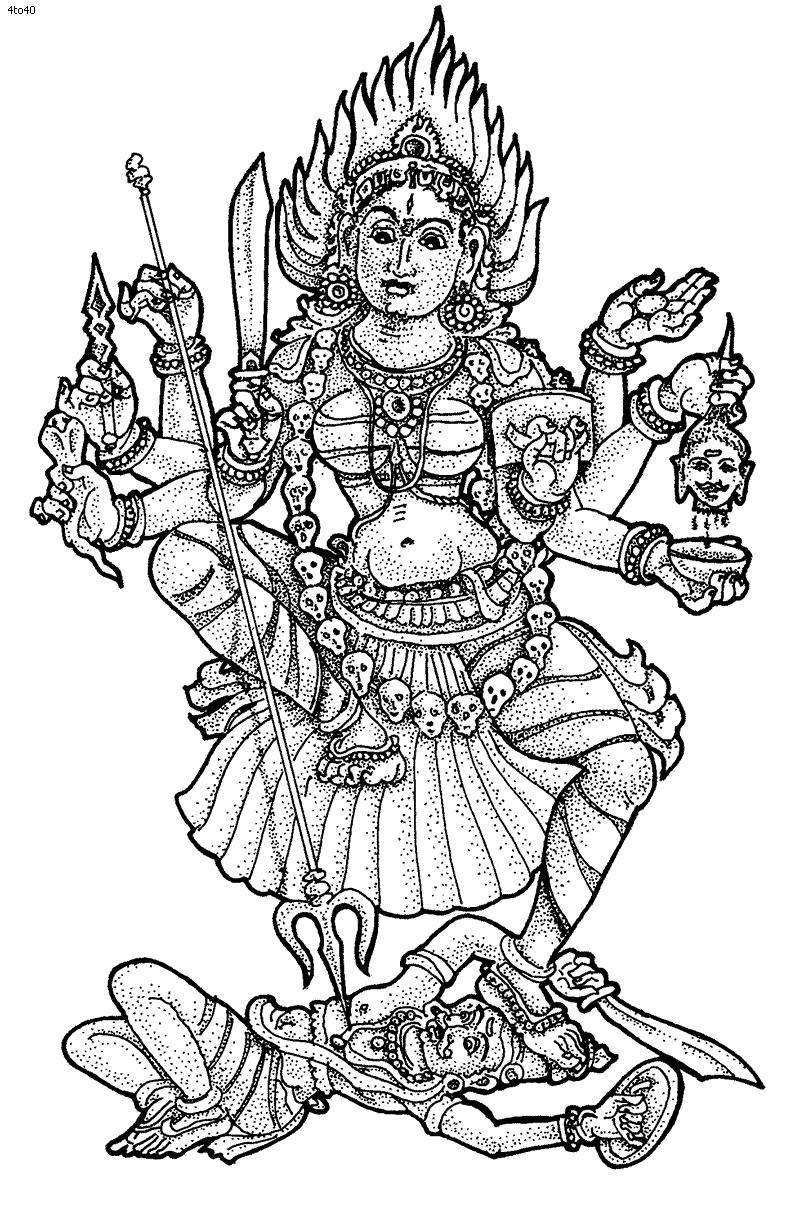Dibujo para colorear: Mitología hindú (Dioses y diosas) #109418 - Dibujos para Colorear e Imprimir Gratis
