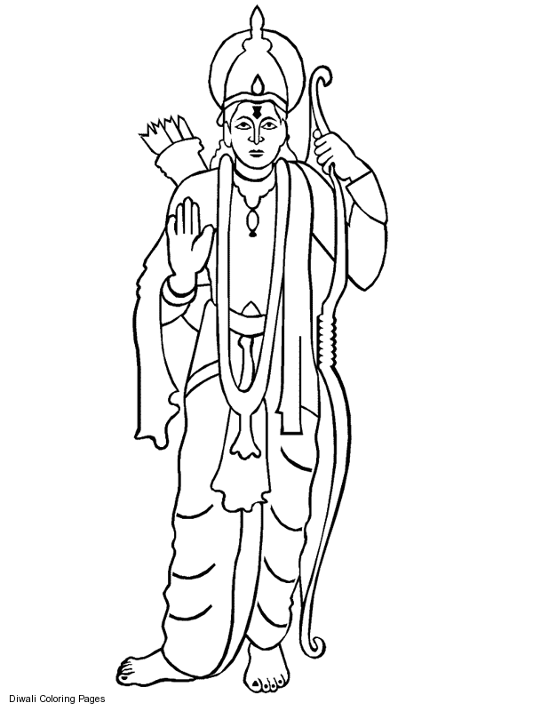 Dibujo para colorear: Mitología hindú (Dioses y diosas) #109495 - Dibujos para Colorear e Imprimir Gratis