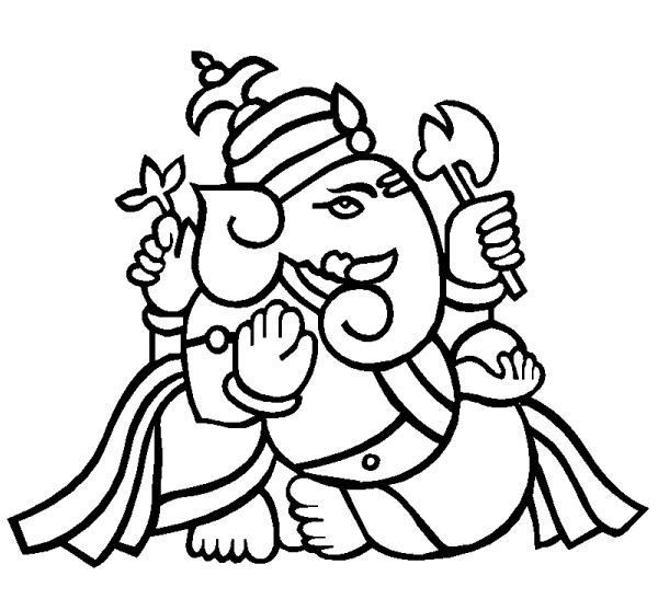 Dibujo para colorear: Mitología hindú: Ganesh (Dioses y diosas) #96867 - Dibujos para Colorear e Imprimir Gratis