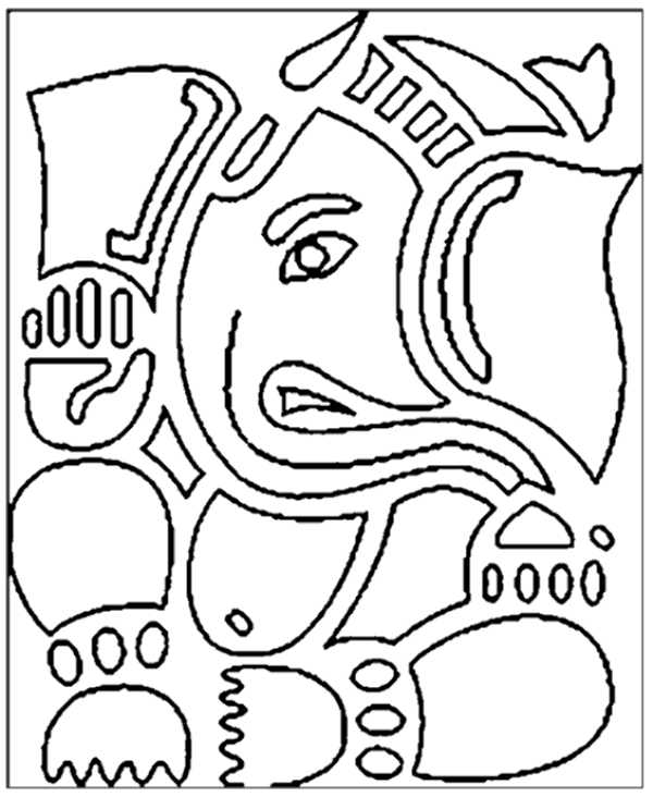 Dibujo para colorear: Mitología hindú: Ganesh (Dioses y diosas) #96901 - Dibujos para Colorear e Imprimir Gratis