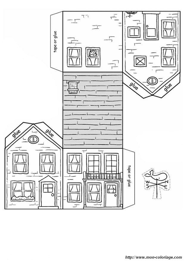 Dibujo para colorear: Casa (Edificios y Arquitectura) #64714 - Dibujos para Colorear e Imprimir Gratis