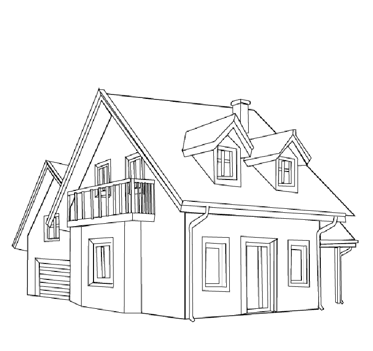 Dibujo para colorear: Casa (Edificios y Arquitectura) #64732 - Dibujos para Colorear e Imprimir Gratis