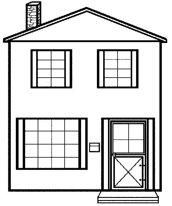 Dibujo para colorear: Casa (Edificios y Arquitectura) #64734 - Dibujos para Colorear e Imprimir Gratis