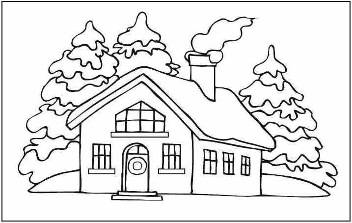 Dibujo para colorear: Casa (Edificios y Arquitectura) #64758 - Dibujos para Colorear e Imprimir Gratis