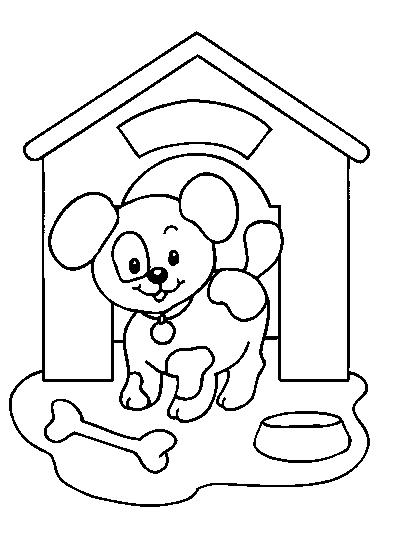 Dibujo para colorear: Caseta del perro (Edificios y Arquitectura) #62334 - Dibujos para Colorear e Imprimir Gratis