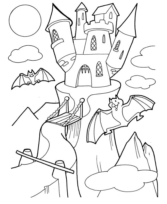 Dibujo para colorear: Castillo (Edificios y Arquitectura) #62214 - Dibujos para Colorear e Imprimir Gratis