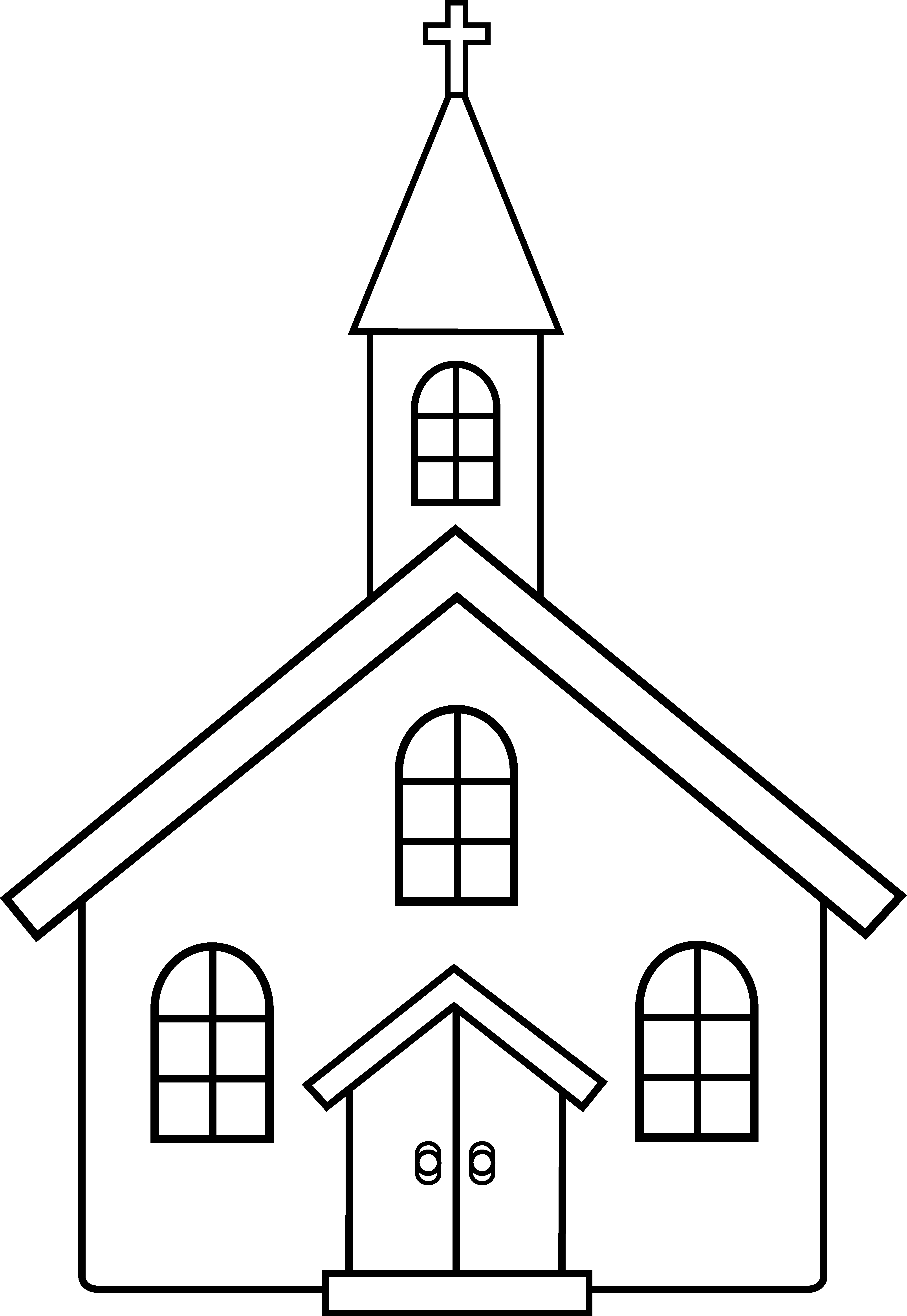 Dibujo para colorear: Iglesia (Edificios y Arquitectura) #64159 - Dibujos para Colorear e Imprimir Gratis