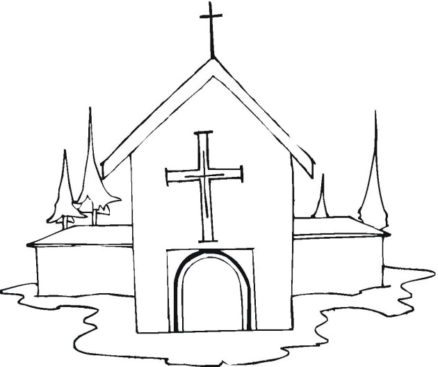Dibujo para colorear: Iglesia (Edificios y Arquitectura) #64179 - Dibujos para Colorear e Imprimir Gratis