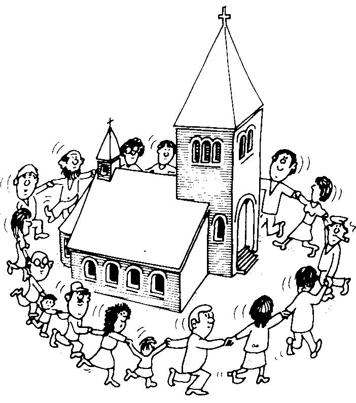 Dibujo para colorear: Iglesia (Edificios y Arquitectura) #64284 - Dibujos para Colorear e Imprimir Gratis