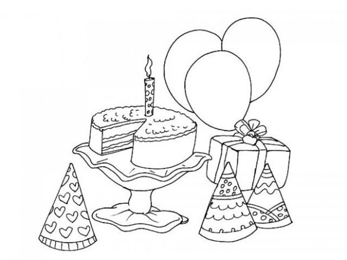 Dibujo para colorear: Aniversario (Fiestas y ocasiones especiales) #57095 - Dibujos para Colorear e Imprimir Gratis