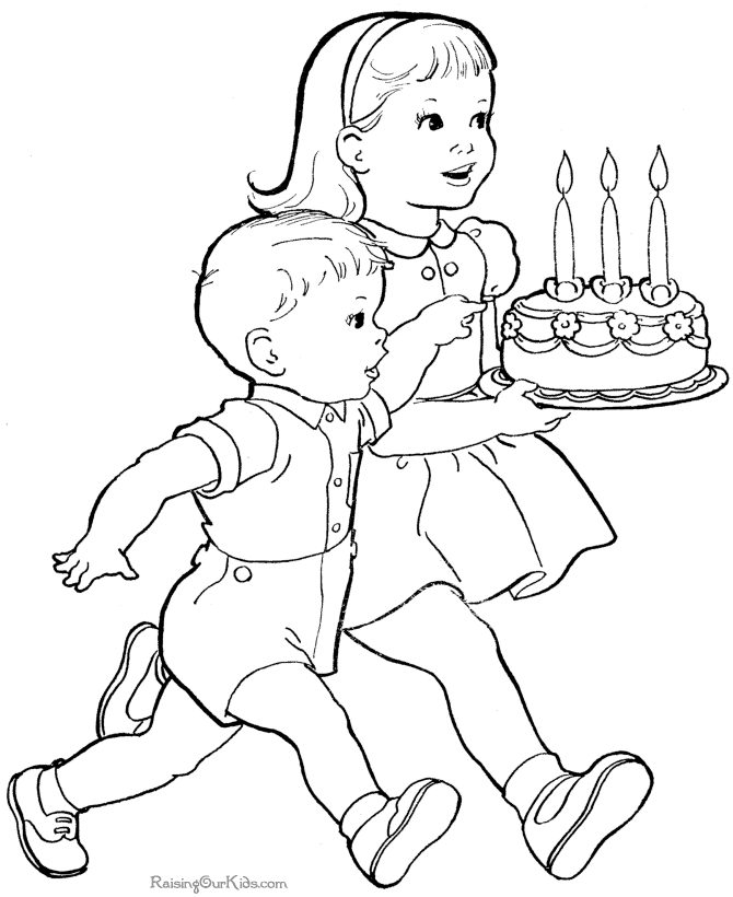 Dibujo para colorear: Aniversario (Fiestas y ocasiones especiales) #57233 - Dibujos para Colorear e Imprimir Gratis
