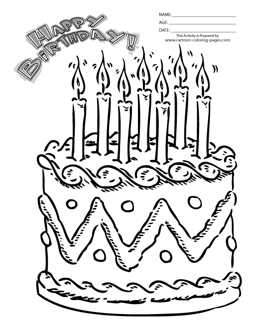 Dibujo para colorear: Aniversario (Fiestas y ocasiones especiales) #57324 - Dibujos para Colorear e Imprimir Gratis