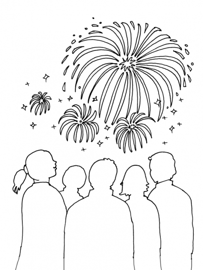 Dibujo para colorear: Año nuevo (Fiestas y ocasiones especiales) #60906 - Dibujos para Colorear e Imprimir Gratis
