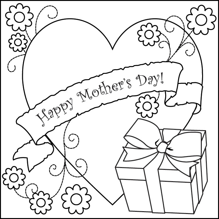 Dibujo para colorear: Día de la Madre (Fiestas y ocasiones especiales) #129759 - Dibujos para Colorear e Imprimir Gratis