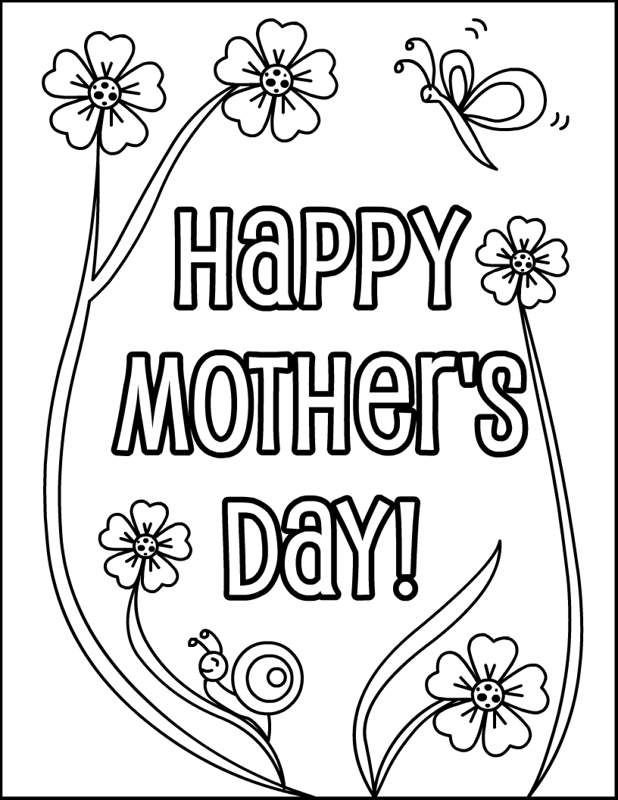 Dibujo para colorear: Día de la Madre (Fiestas y ocasiones especiales) #129804 - Dibujos para Colorear e Imprimir Gratis