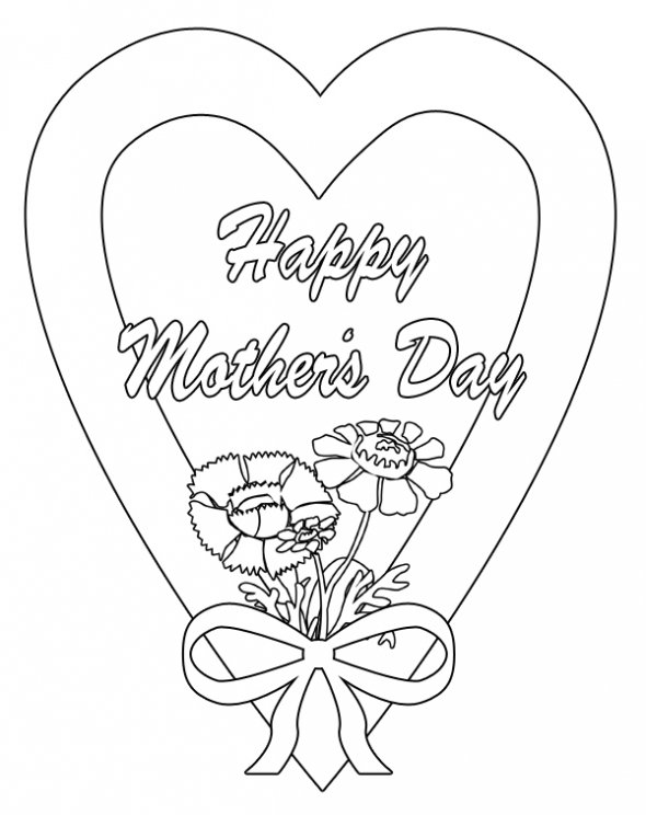 Dibujo para colorear: Día de la Madre (Fiestas y ocasiones especiales) #129843 - Dibujos para Colorear e Imprimir Gratis