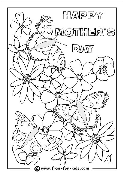 Dibujo para colorear: Día de la Madre (Fiestas y ocasiones especiales) #129880 - Dibujos para Colorear e Imprimir Gratis