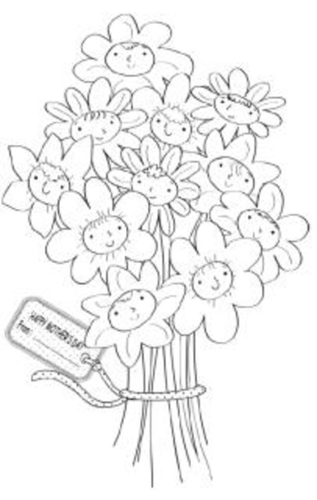 Dibujo para colorear: Día de la Madre (Fiestas y ocasiones especiales) #129900 - Dibujos para Colorear e Imprimir Gratis