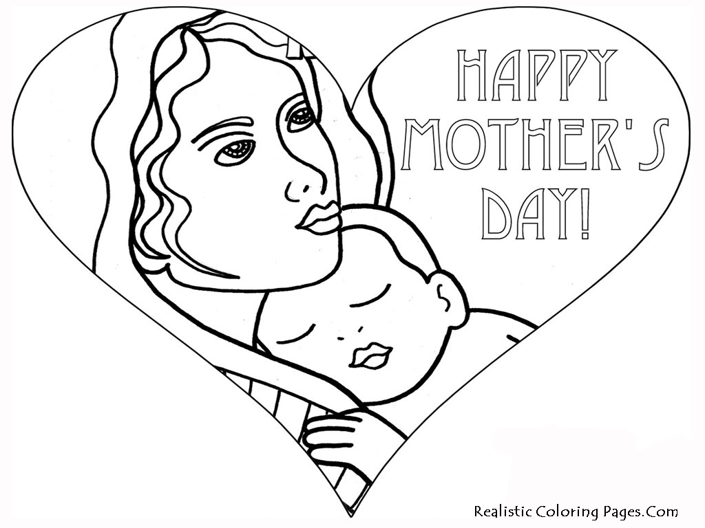 Dibujo para colorear: Día de la Madre (Fiestas y ocasiones especiales) #129921 - Dibujos para Colorear e Imprimir Gratis