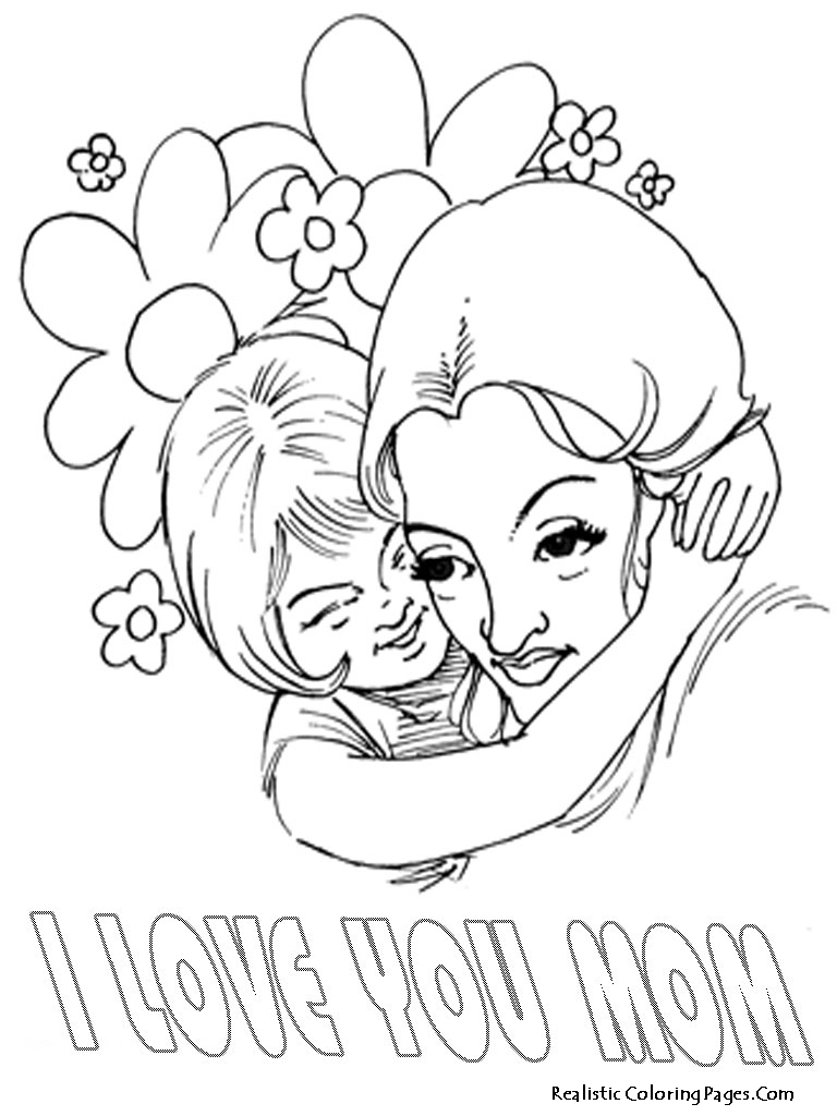 Dibujo para colorear: Día de la Madre (Fiestas y ocasiones especiales) #129925 - Dibujos para Colorear e Imprimir Gratis