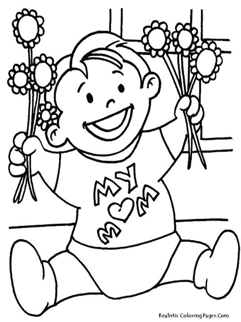 Dibujo para colorear: Día de la Madre (Fiestas y ocasiones especiales) #129946 - Dibujos para Colorear e Imprimir Gratis