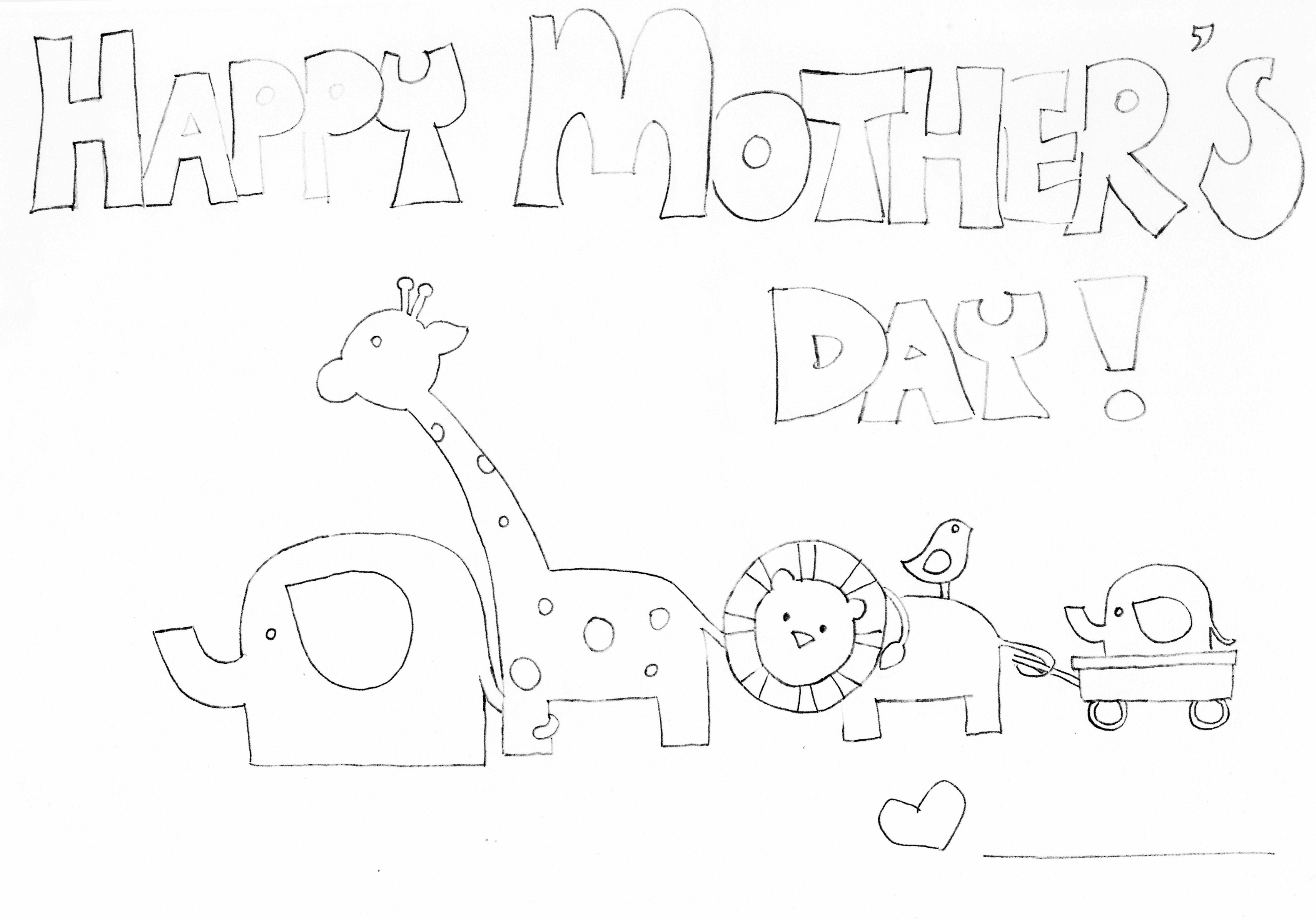 Dibujo para colorear: Día de la Madre (Fiestas y ocasiones especiales) #129987 - Dibujos para Colorear e Imprimir Gratis