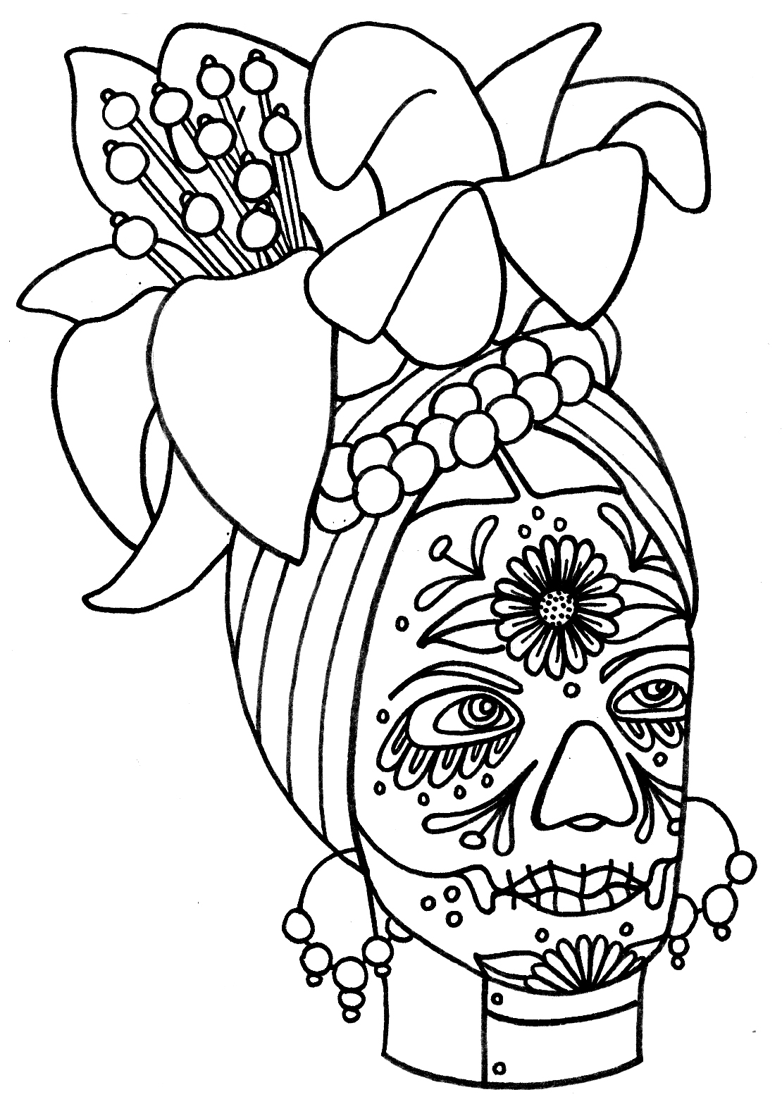 Dibujo para colorear: Día de los Muertos (Fiestas y ocasiones especiales) #60176 - Dibujos para Colorear e Imprimir Gratis