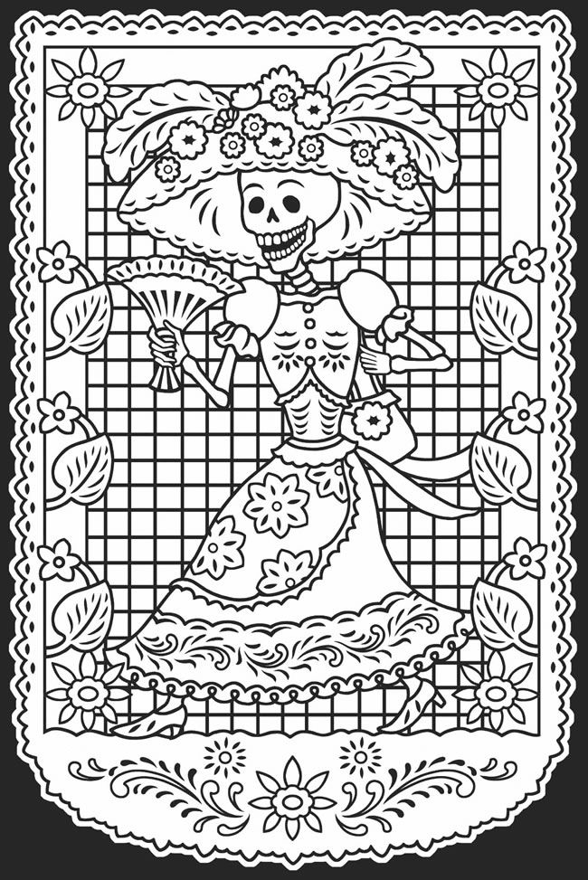 Dibujo para colorear: Día de los Muertos (Fiestas y ocasiones especiales) #60178 - Dibujos para Colorear e Imprimir Gratis