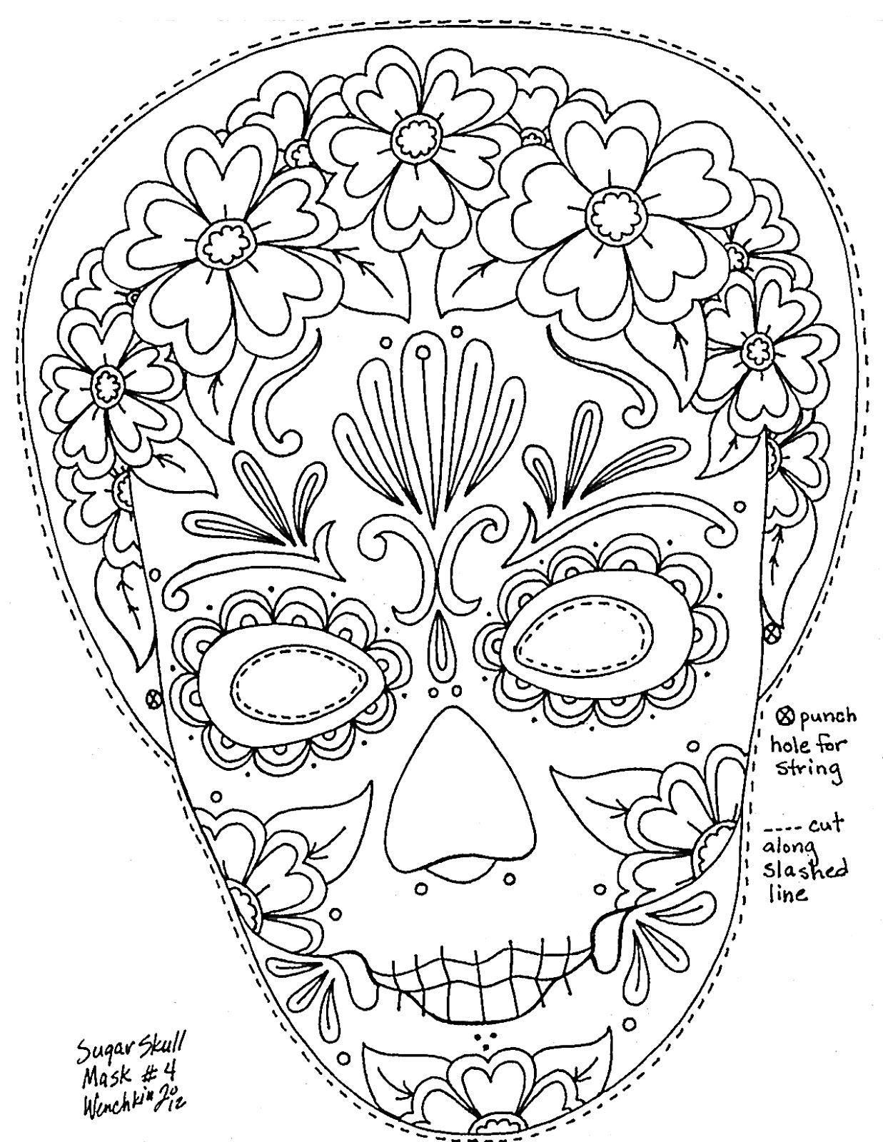 Dibujo para colorear: Día de los Muertos (Fiestas y ocasiones especiales) #60209 - Dibujos para Colorear e Imprimir Gratis