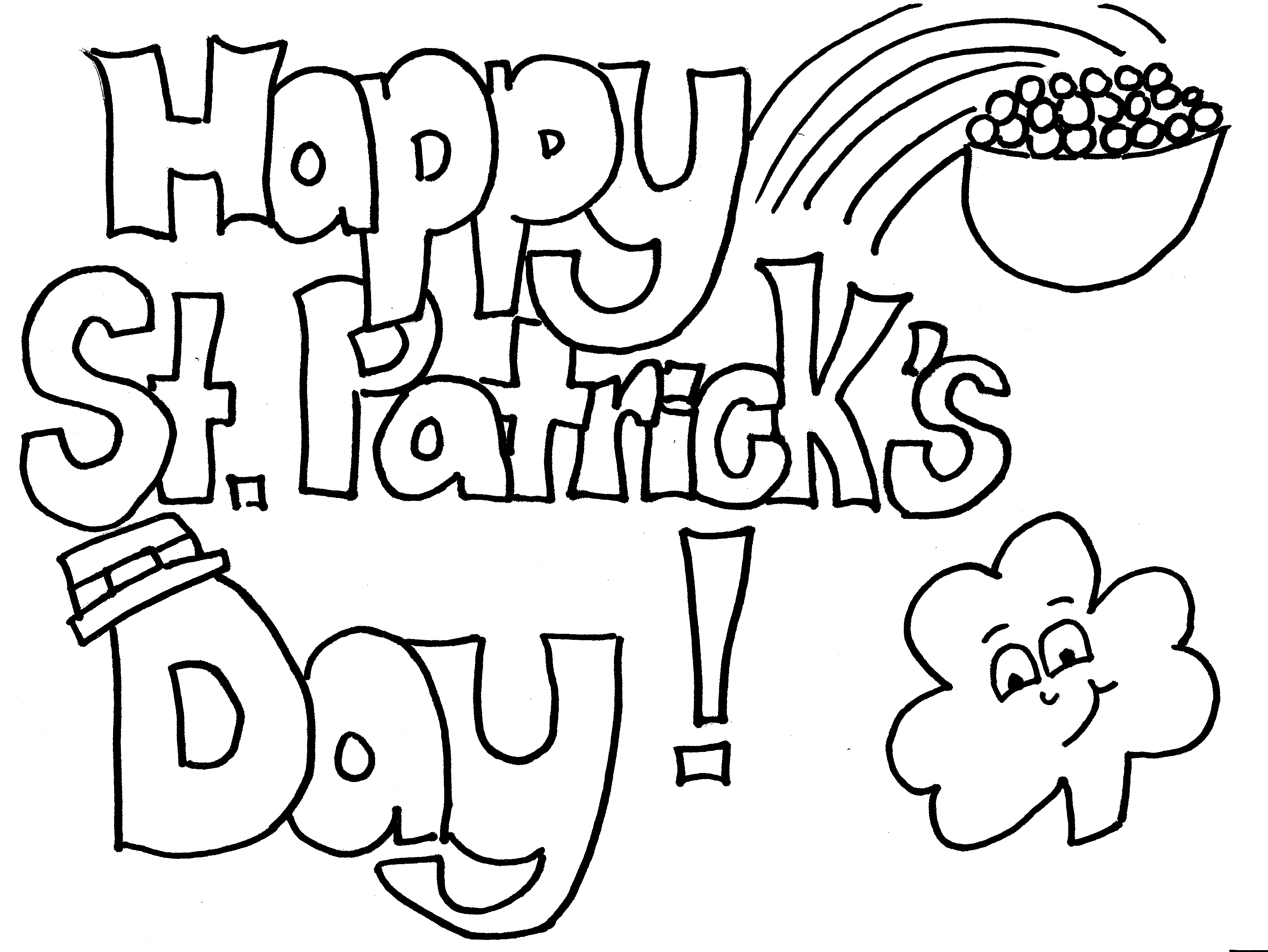 Dibujo para colorear: Día de San Patricio (Fiestas y ocasiones especiales) #57989 - Dibujos para Colorear e Imprimir Gratis