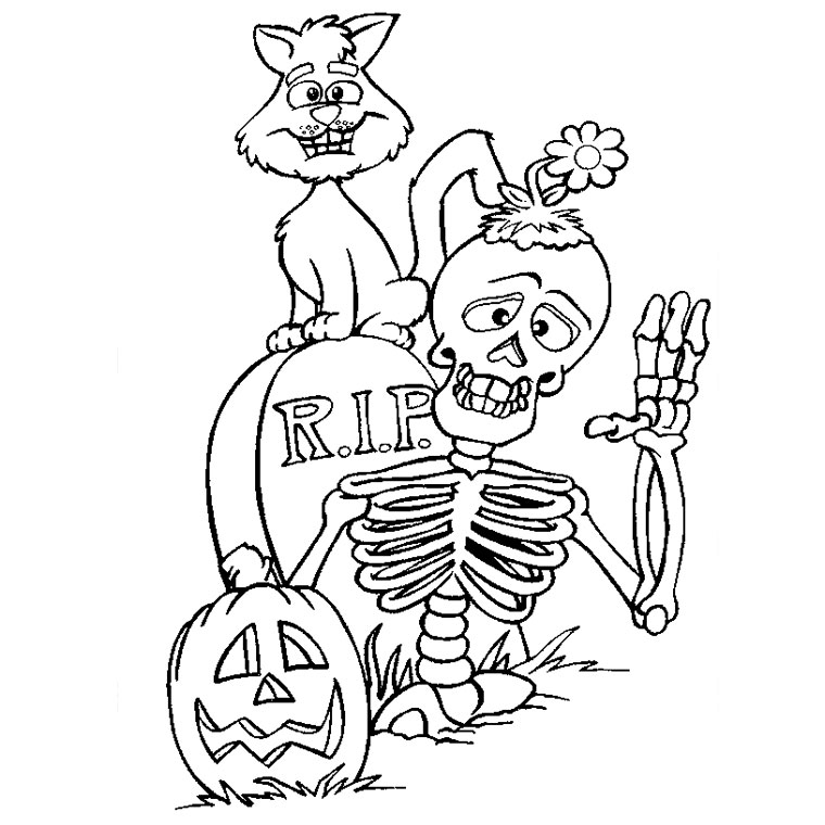 Dibujo para colorear: Halloween (Fiestas y ocasiones especiales) #55391 - Dibujos para Colorear e Imprimir Gratis
