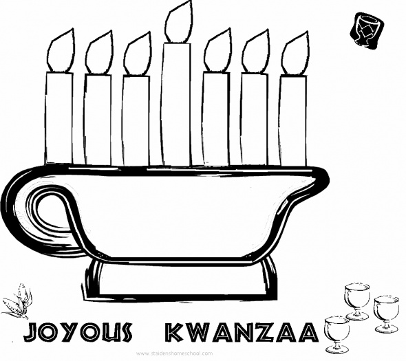 Dibujo para colorear: Kwanzaa (Fiestas y ocasiones especiales) #60424 - Dibujos para Colorear e Imprimir Gratis