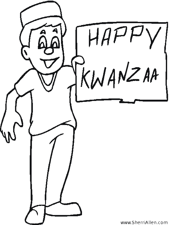 Dibujo para colorear: Kwanzaa (Fiestas y ocasiones especiales) #60471 - Dibujos para Colorear e Imprimir Gratis